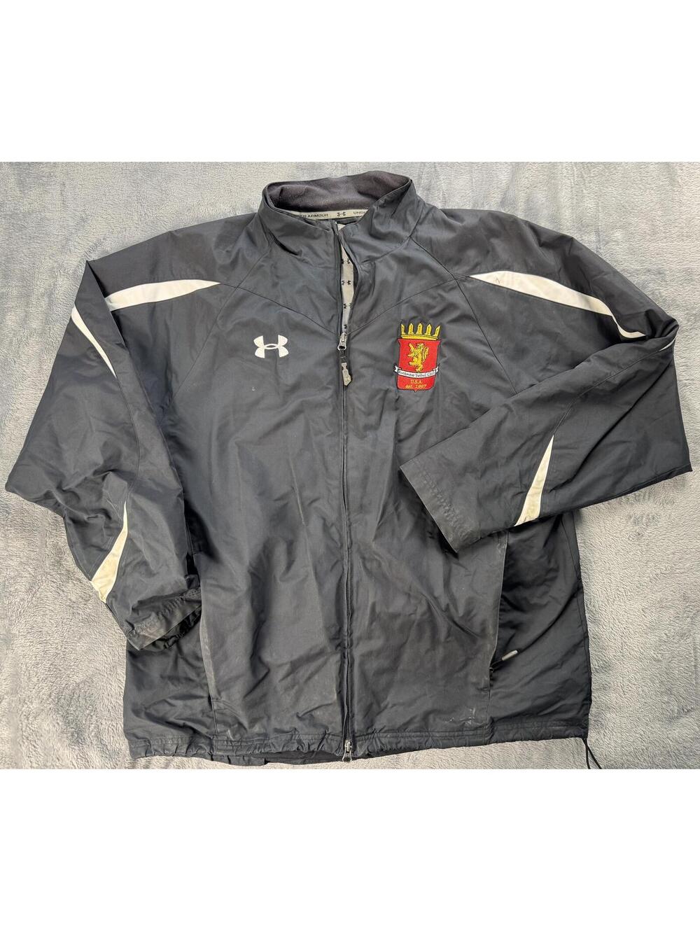 Under Armour Rochester Futbol Club FC Training Jacket Black Zipper Mens Size XL